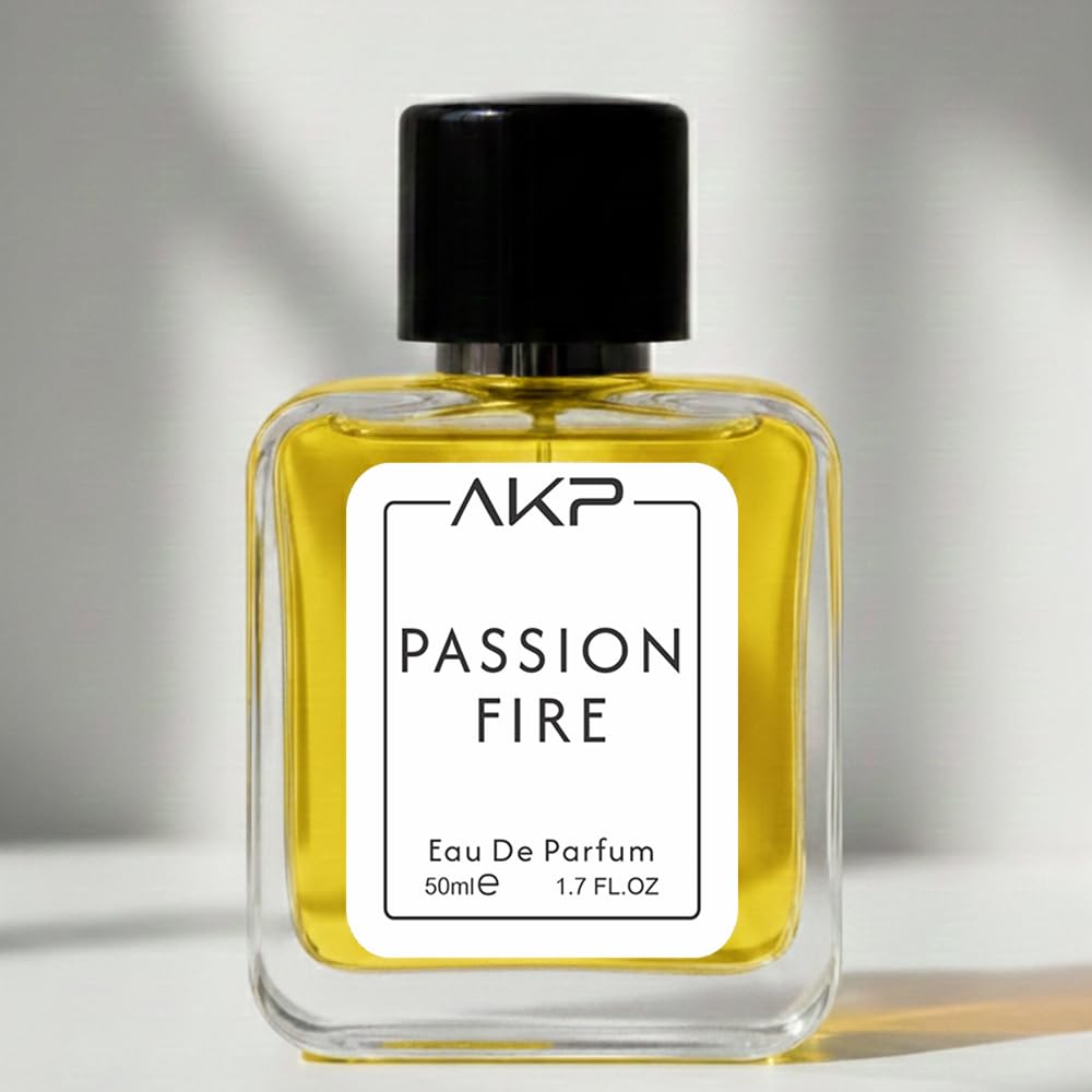AKP PASSION FIRE Eau De Parfum for Men 50 ml | Amber Aromatic White Floral Perfume | Long Lasting Jasmine Scent | Premium Masculine Fragrance | Designer Perfume Inspired Spray