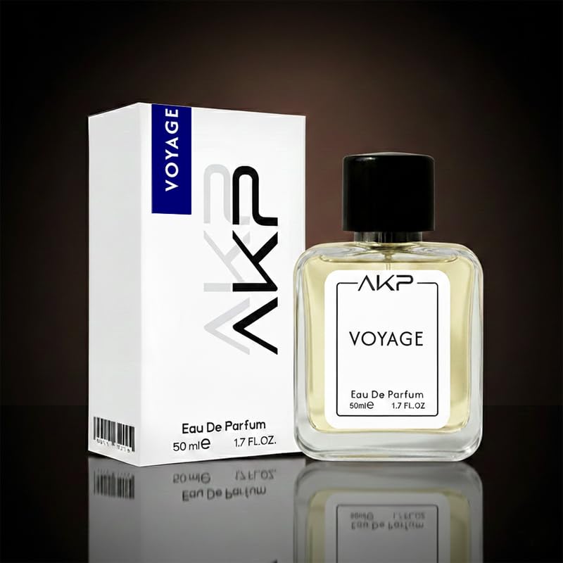 AKP VOYAGE Eau De Parfum 50ml | Green Floral Fruity Perfume | Long Lasting Unisex Fragrance | Fresh Apple Citrus Scent With Musk Cedar Amber Notes