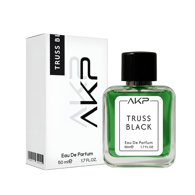 AKP TRUSS BLACK Eau De Parfum 50ml | Fruity Aromatic Marine Woody Perfume | Long Lasting Unisex Fragrance | Fresh Citrus Marine Scent With Leather Vetiver Notes