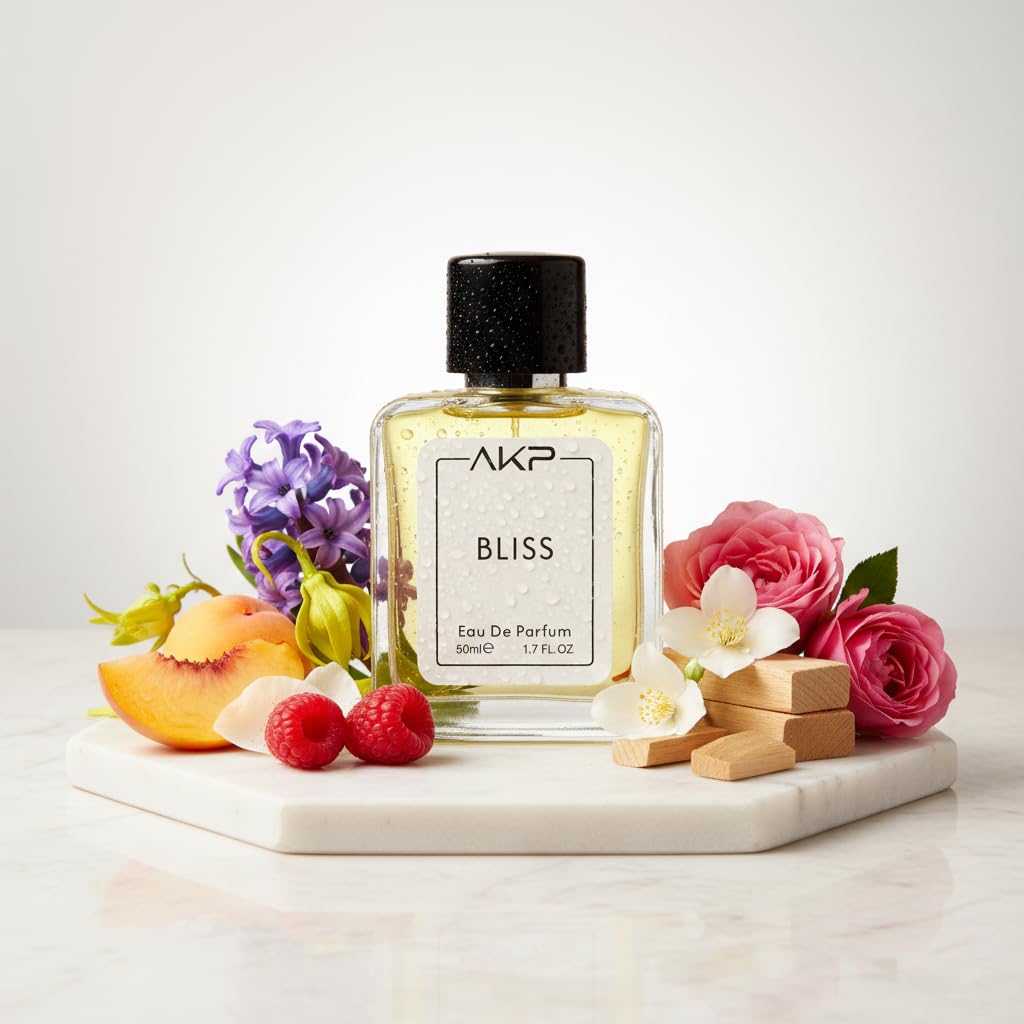 AKP Bliss Perfume for Women 50ml | Long Lasting Eau De Parfum | Floral Green Powdery Sweet Fragrance with Jasmine, Rose, Musk and Sandalwood