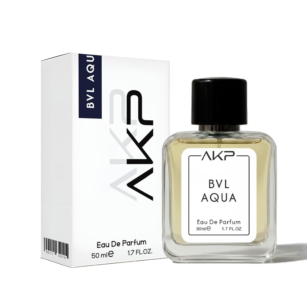 AKP BVL Aqua Perfume for Men 50ml | Long Lasting Eau De Parfum | Citrus Marine Aquatic Fragrance with Mandarin Orange, Lavender, Seaweed and Cedar
