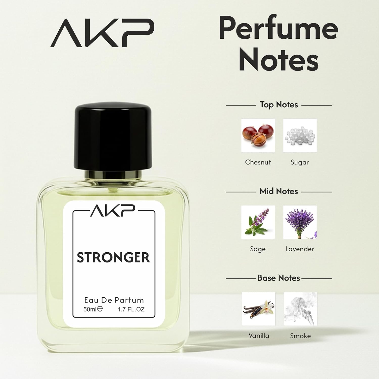 AKP Stronger Eau De Parfum 50ml For Men Premium Sweet Chestnut Fragrance