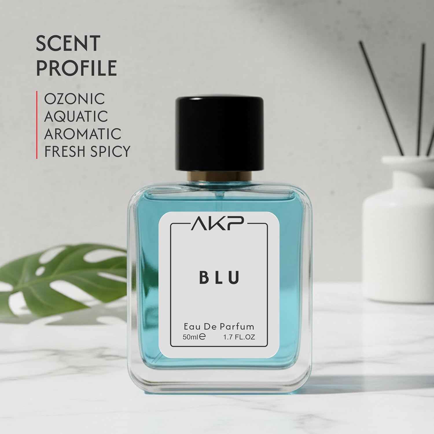 AKP BLU Fresh Aquatic Sport Perfume for Men & Women | Long Lasting Eau De Parfum EDP | Citrus Aqua Fragrance for Daily Wear, Office, Gym & Travel | Premium Unisex Perfume 50ml
