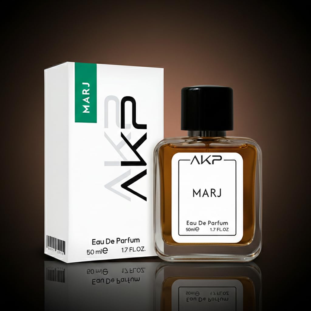AKP MARJ Eau De Parfum for Men & Women 50 ml - Woody Oud Honey Saffron Scent - Premium Long Lasting Unisex Fragrance - Evening Date Night Spray - Designer Inspired Cologne
