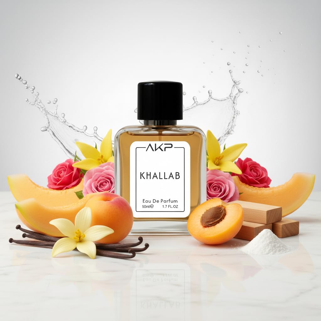 AKP KHALLAB | Oud Citrus Woody Perfume | Long Lasting Intense Unisex Eau De Parfum | Warm Spicy, Rose & Amber Notes | 50ml
