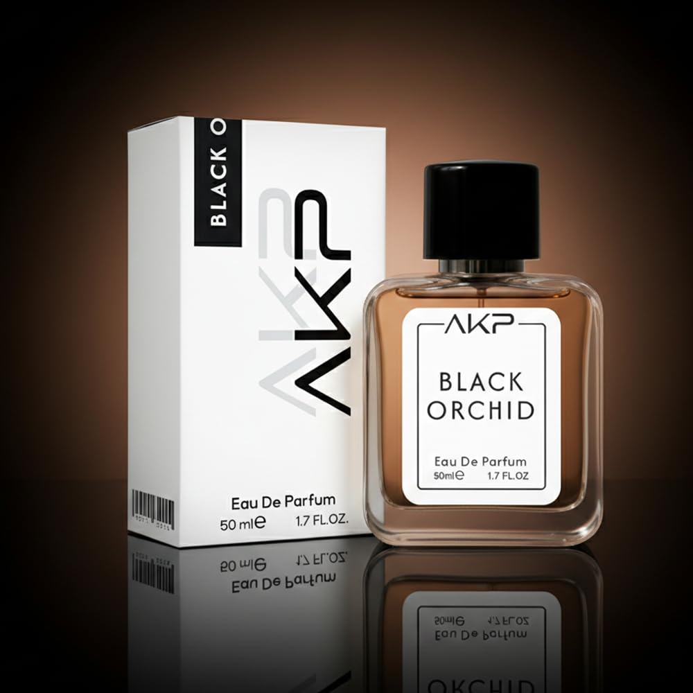 AKP Black Orchid Perfume for Women 50ml | Long Lasting Eau De Parfum | Warm Spicy Earthy Woody Fragrance with Patchouli, Orchid, Amber and Sandalwood