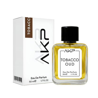 AKP TOBACCO OUD Eau De Parfum 50ml | Warm Spicy Woody Perfume | Long Lasting Unisex Fragrance | Rich Tobacco Oud Scent With Whiskey Cinnamon Agarwood Notes