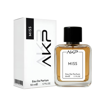 AKP MISS Eau De Parfum for Women 50 ml | Citrus Rose Woody Sweet Perfume | Long Lasting Floral Fragrance | Premium Iris Peony Bouquet | Designer Perfume Inspired Spray