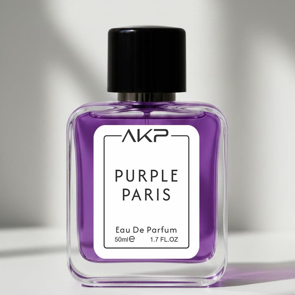 AKP PURPLE PARIS Eau De Parfum for Women 50ml | Citrus Fruity White Floral Perfume | Long Lasting Sweet Cologne | Jasmine Rose Scent | Signature Modern Parisian Fragrance Spray
