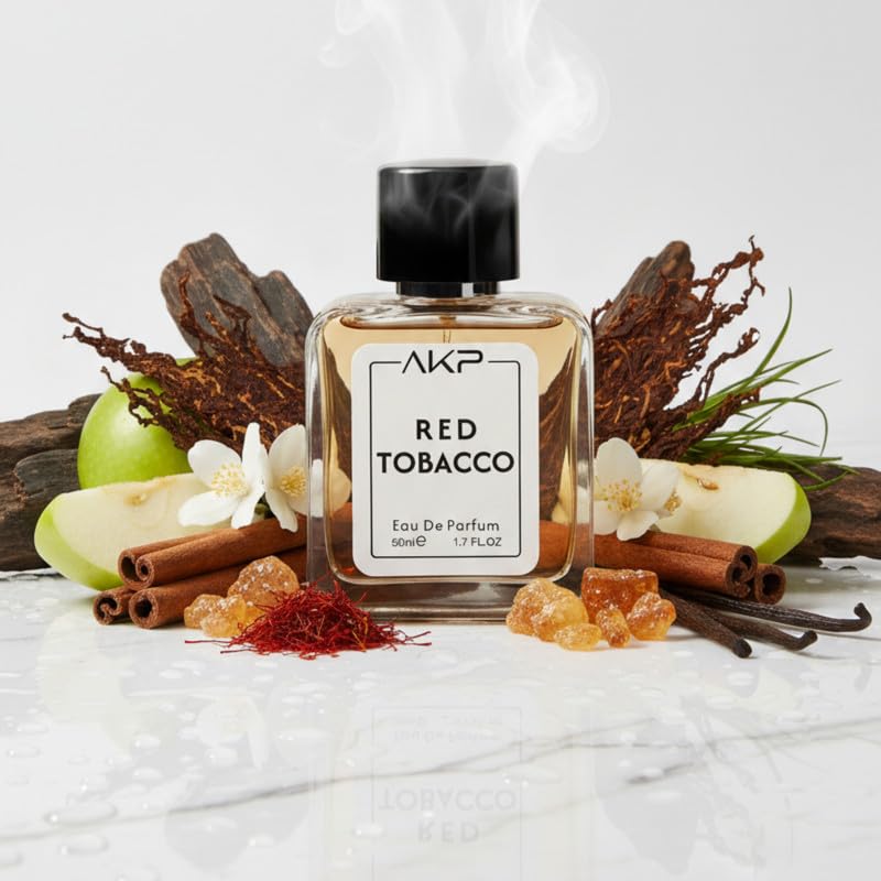 AKP Red Tobacco Eau De Parfum For Men 50ml Tobacco Oud Amber Fragrance