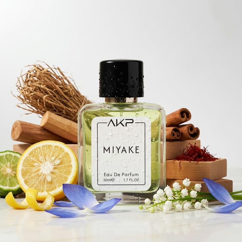 AKP MIYAKE Eau De Parfum for Men 50 ml | Citrus Aromatic Fresh Spicy Woody Perfume | Long Lasting Mandarin Bergamot Scent | Premium Masculine Fragrance | Designer Inspired