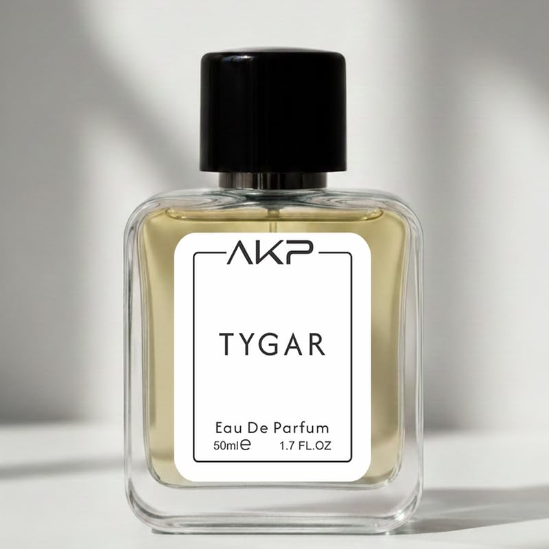 AKP TYGAR Eau De Parfum 50ml | Citrus Musky Amber Fresh Spicy Perfume | Long Lasting Unisex Fragrance | Grapefruit Ginger Woody Musk Scent