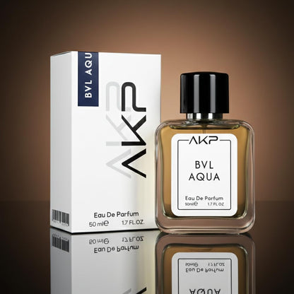 AKP BVL Aqua Perfume for Men 50ml | Long Lasting Eau De Parfum | Citrus Marine Aquatic Fragrance with Mandarin Orange, Lavender, Seaweed and Cedar