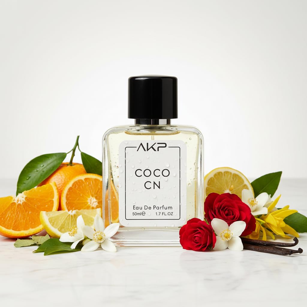 AKP Coco CN Perfume for Women 50ml | Long Lasting Eau De Parfum | Citrus Woody Patchouli Sweet Fragrance with Rose, Jasmine, Vanilla and White Musk