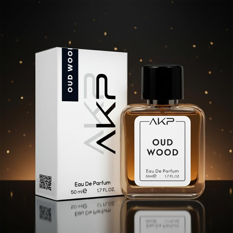 AKP Oud Wood Eau De Parfum For Men 50ml Warm Spicy Oud Agarwood Fragrance