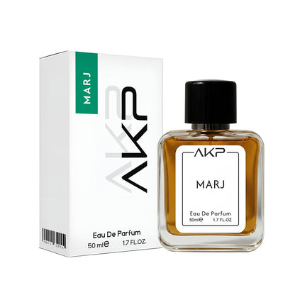 AKP MARJ Eau De Parfum for Men & Women 50 ml - Woody Oud Honey Saffron Scent - Premium Long Lasting Unisex Fragrance - Evening Date Night Spray - Designer Inspired Cologne