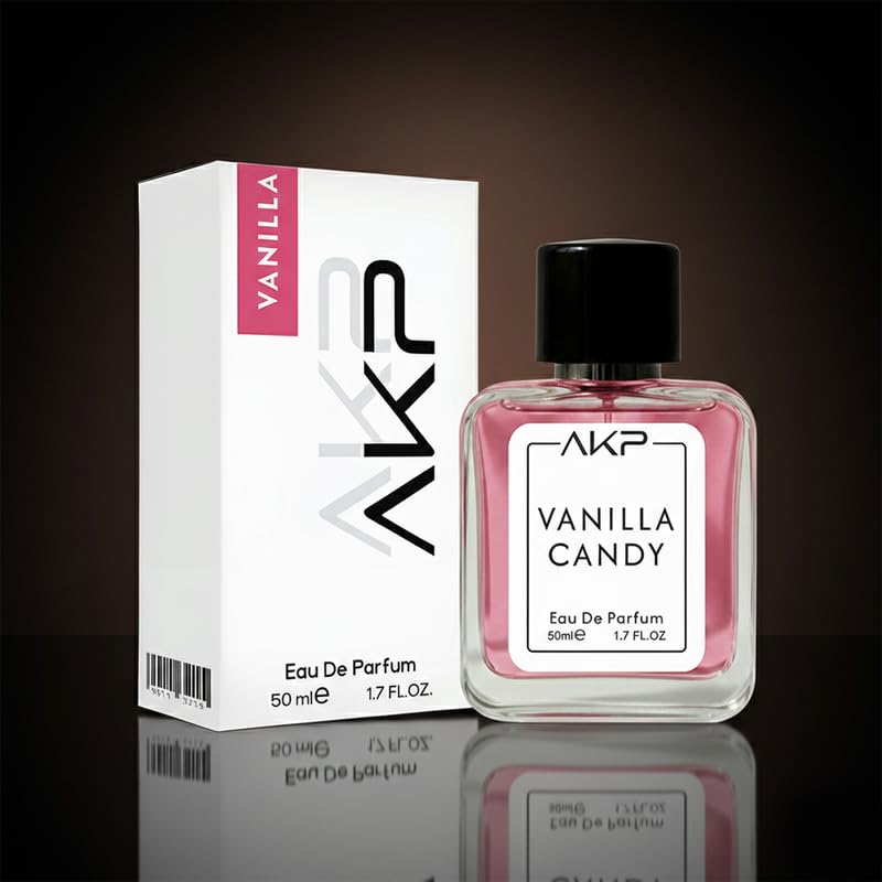 AKP VANILLA CANDY Eau De Parfum 50ml | Sweet Vanilla Fruity Powdery Perfume | Long Lasting Unisex Fragrance | Gourmand Candy Scent With Caramel Tonka Notes