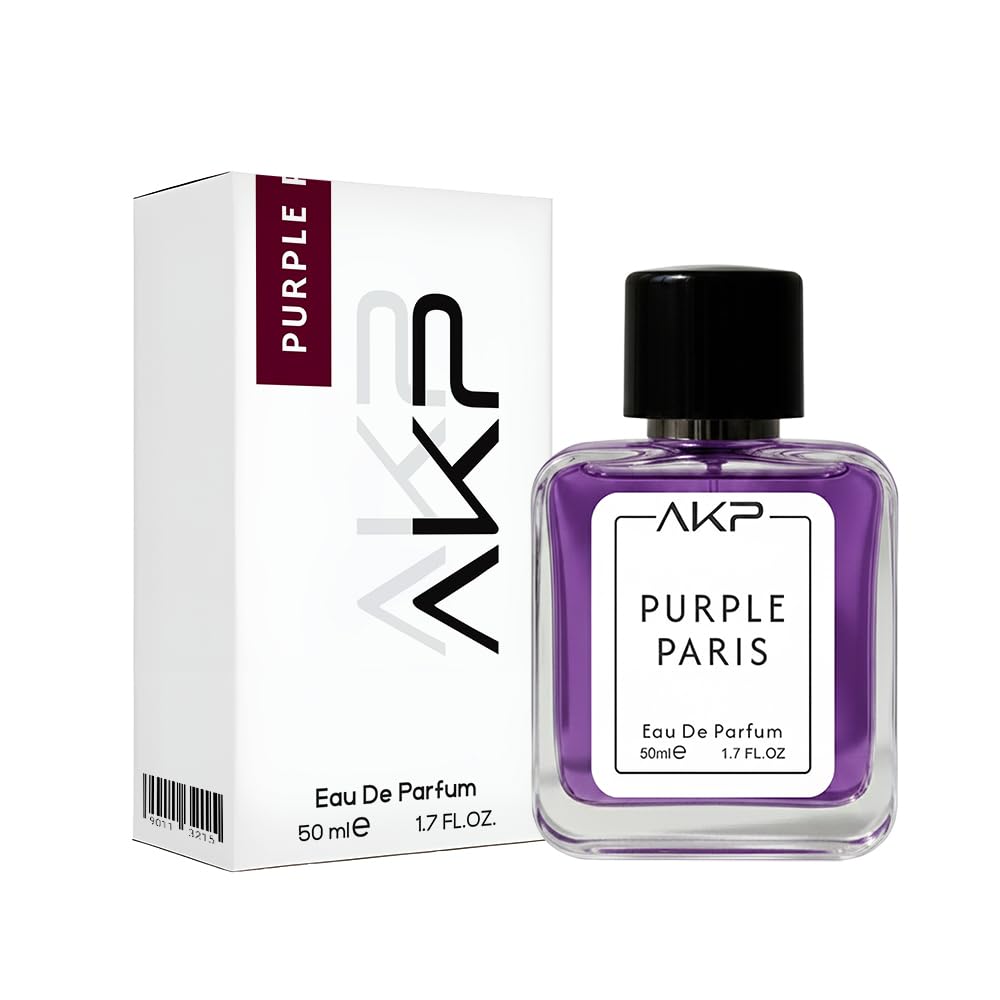 AKP PURPLE PARIS Eau De Parfum for Women 50ml | Citrus Fruity White Floral Perfume | Long Lasting Sweet Cologne | Jasmine Rose Scent | Signature Modern Parisian Fragrance Spray