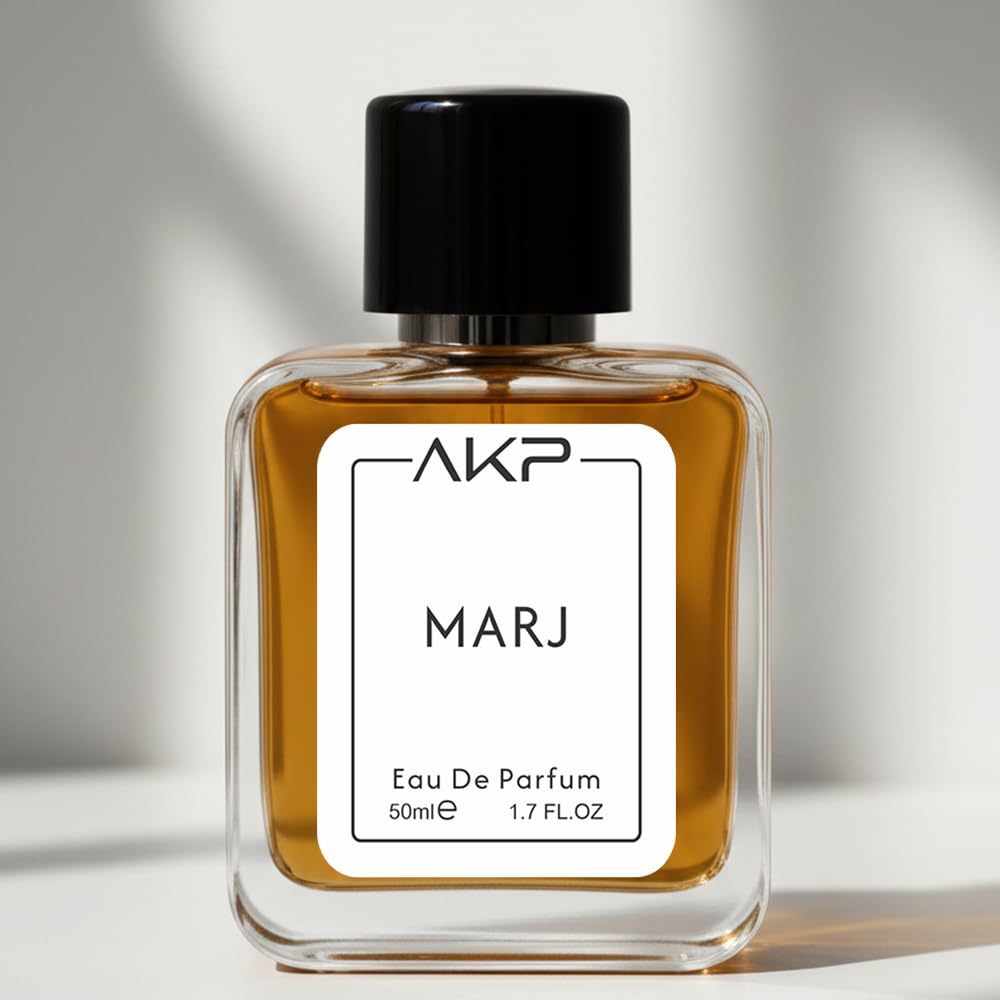 AKP MARJ Eau De Parfum for Men & Women 50 ml - Woody Oud Honey Saffron Scent - Premium Long Lasting Unisex Fragrance - Evening Date Night Spray - Designer Inspired Cologne