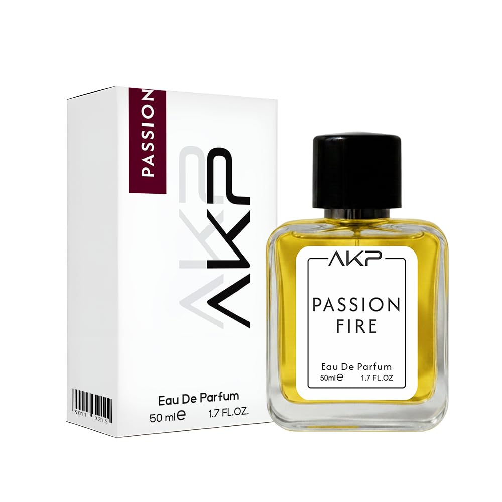 AKP PASSION FIRE Eau De Parfum for Men 50 ml | Amber Aromatic White Floral Perfume | Long Lasting Jasmine Scent | Premium Masculine Fragrance | Designer Perfume Inspired Spray
