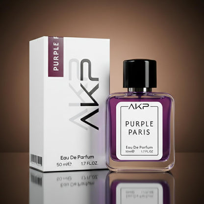 AKP PURPLE PARIS Eau De Parfum for Women 50ml | Citrus Fruity White Floral Perfume | Long Lasting Sweet Cologne | Jasmine Rose Scent | Signature Modern Parisian Fragrance Spray