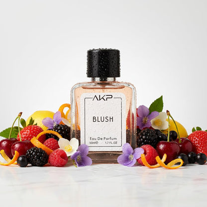 AKP Blush Perfume for Women 50ml | Long Lasting Eau De Parfum | Fruity Sweet Woody Powdery Fragrance with Strawberry, Vanilla, Jasmine and Musk