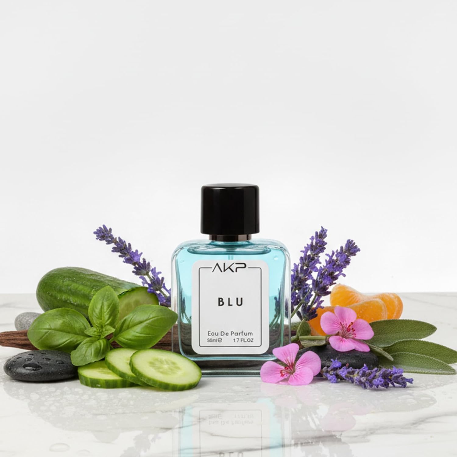 AKP BLU Fresh Aquatic Sport Perfume for Men & Women | Long Lasting Eau De Parfum EDP | Citrus Aqua Fragrance for Daily Wear, Office, Gym & Travel | Premium Unisex Perfume 50ml