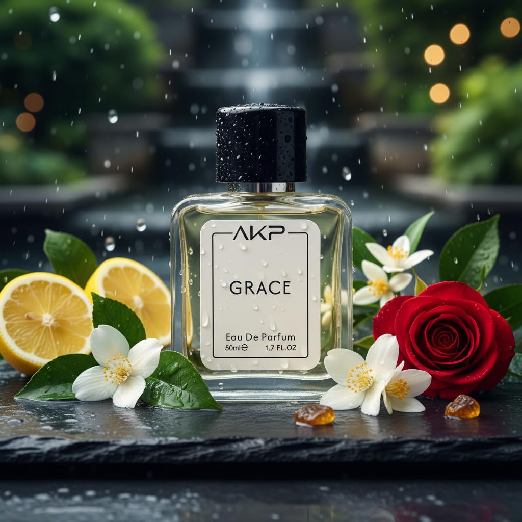 AKP GRACE | White Floral, Citrus & Green Perfume | Fresh & Long-Lasting Eau De Parfum for Women | 50ml