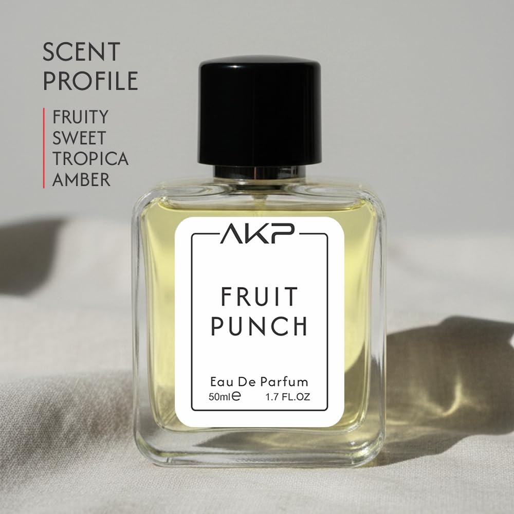 AKP FRUIT PUNCH Eau De Parfum for Men & Women | Long Lasting Fruity Sweet Tropical Amber Perfume | Gentle Aura | Premium Blend | 50ml