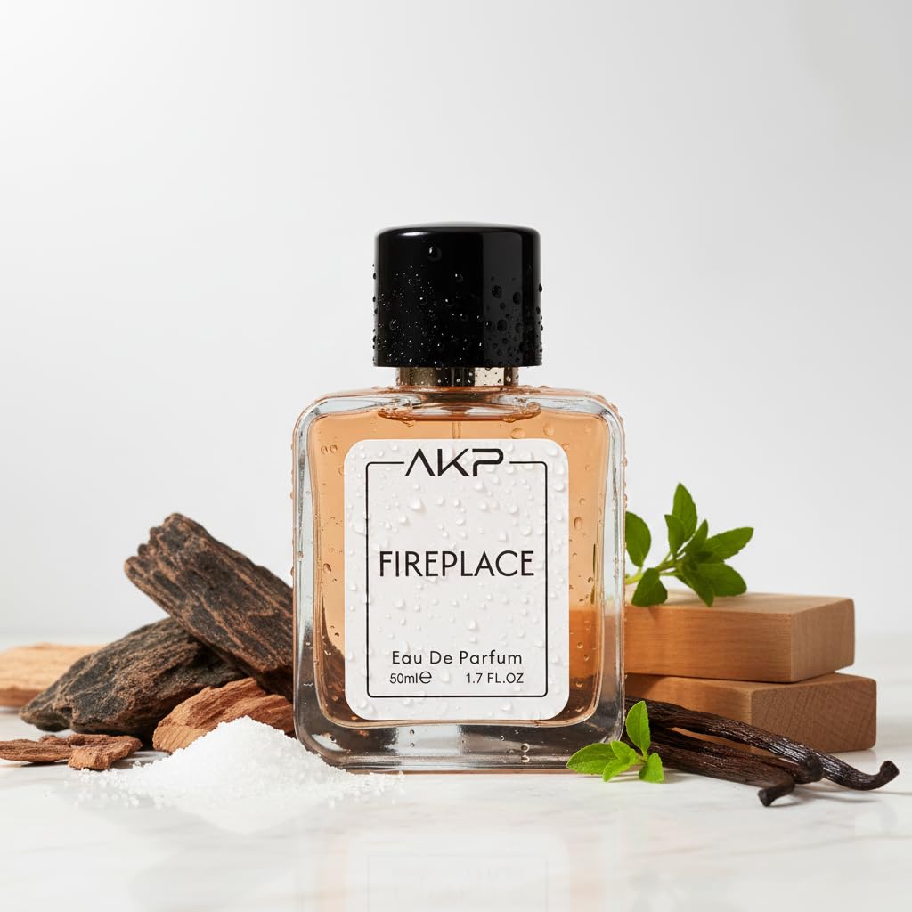 AKP FIREPLACE Perfume for Men 50ml - Long Lasting Woody Vanilla Sweet Oud Eau De Parfum (EDP) -Inspired by Iconic Oud Fragrance - Premium Arabian-Style Body Spray for Date, Party & Winter Gift