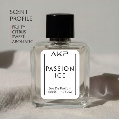AKP Passion Ice | Fruity Citrus Perfume for Men & Women | Long Lasting Fresh Eau De Parfum | 50ml