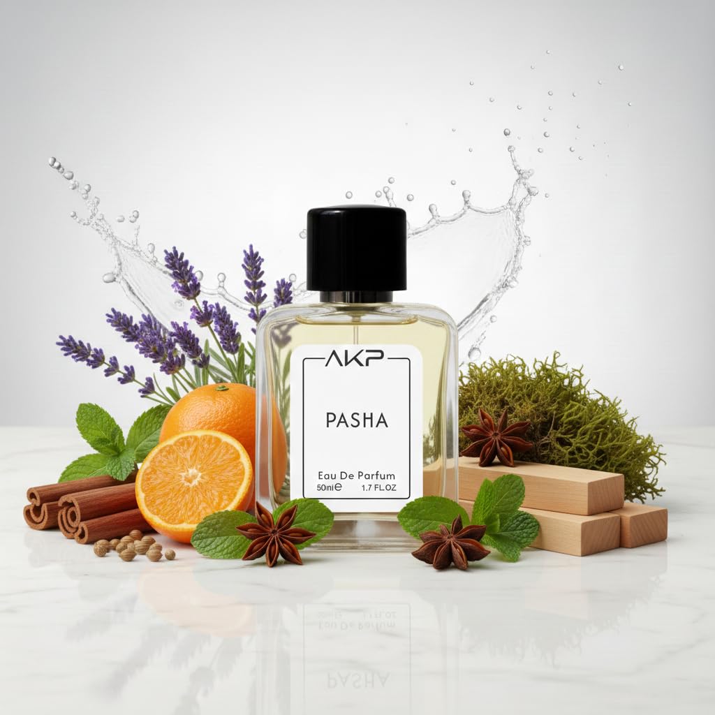 AKP PASHA Eau De Parfum for Men & Women 50 ml | Aromatic Green Lavender Perfume | Long Lasting Fresh Spicy Fragrance | Premium Mint Mandarin Scent | Designer Perfume Inspired