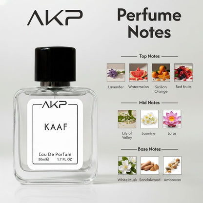 AKP KAAF | Aquatic Ozonic Lavender Perfume | Long Lasting Unisex Eau De Parfum | 50ml