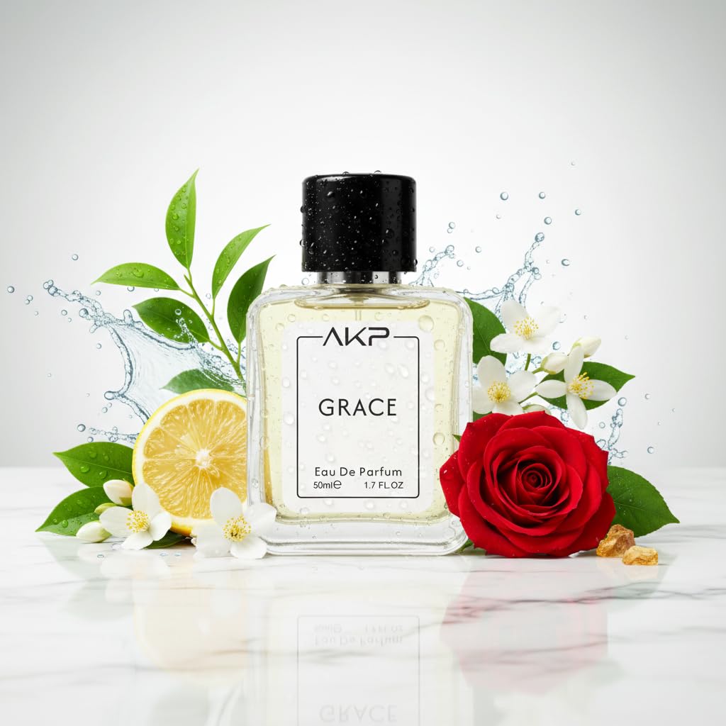 AKP GRACE | White Floral, Citrus & Green Perfume | Fresh & Long-Lasting Eau De Parfum for Women | 50ml