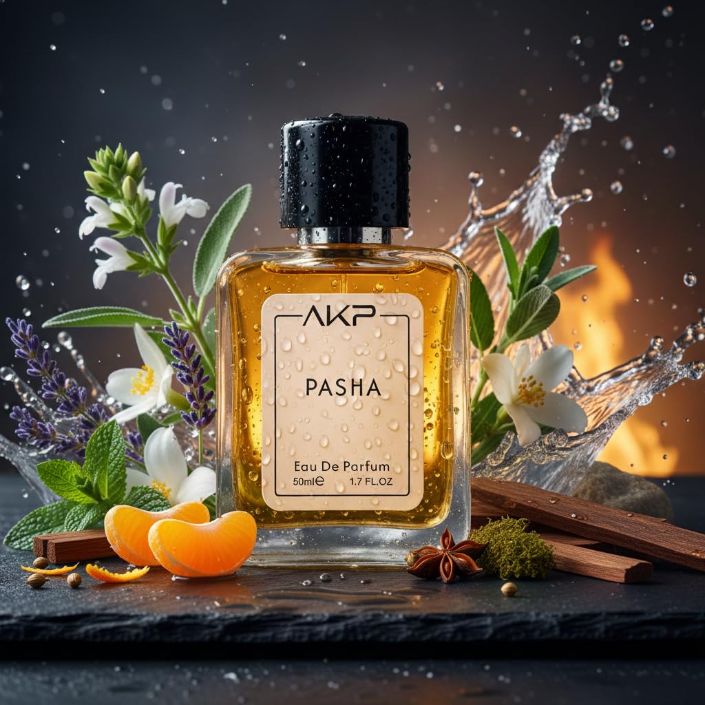 AKP PASHA Eau De Parfum for Men & Women 50 ml | Aromatic Green Lavender Perfume | Long Lasting Fresh Spicy Fragrance | Premium Mint Mandarin Scent | Designer Perfume Inspired