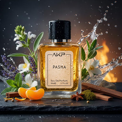 AKP PASHA Eau De Parfum for Men & Women 50 ml | Aromatic Green Lavender Perfume | Long Lasting Fresh Spicy Fragrance | Premium Mint Mandarin Scent | Designer Perfume Inspired