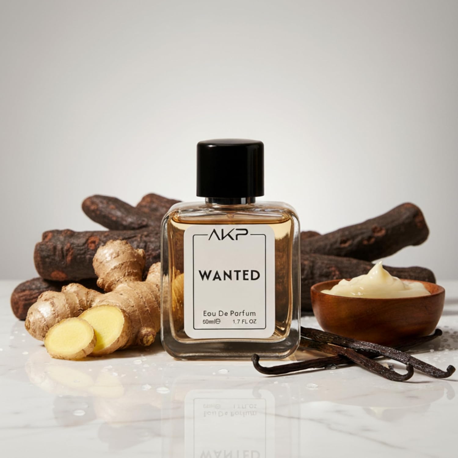 AKP WANTED EDP For Men 50ml Premium Amber Woody Fragrance - Intense Aura