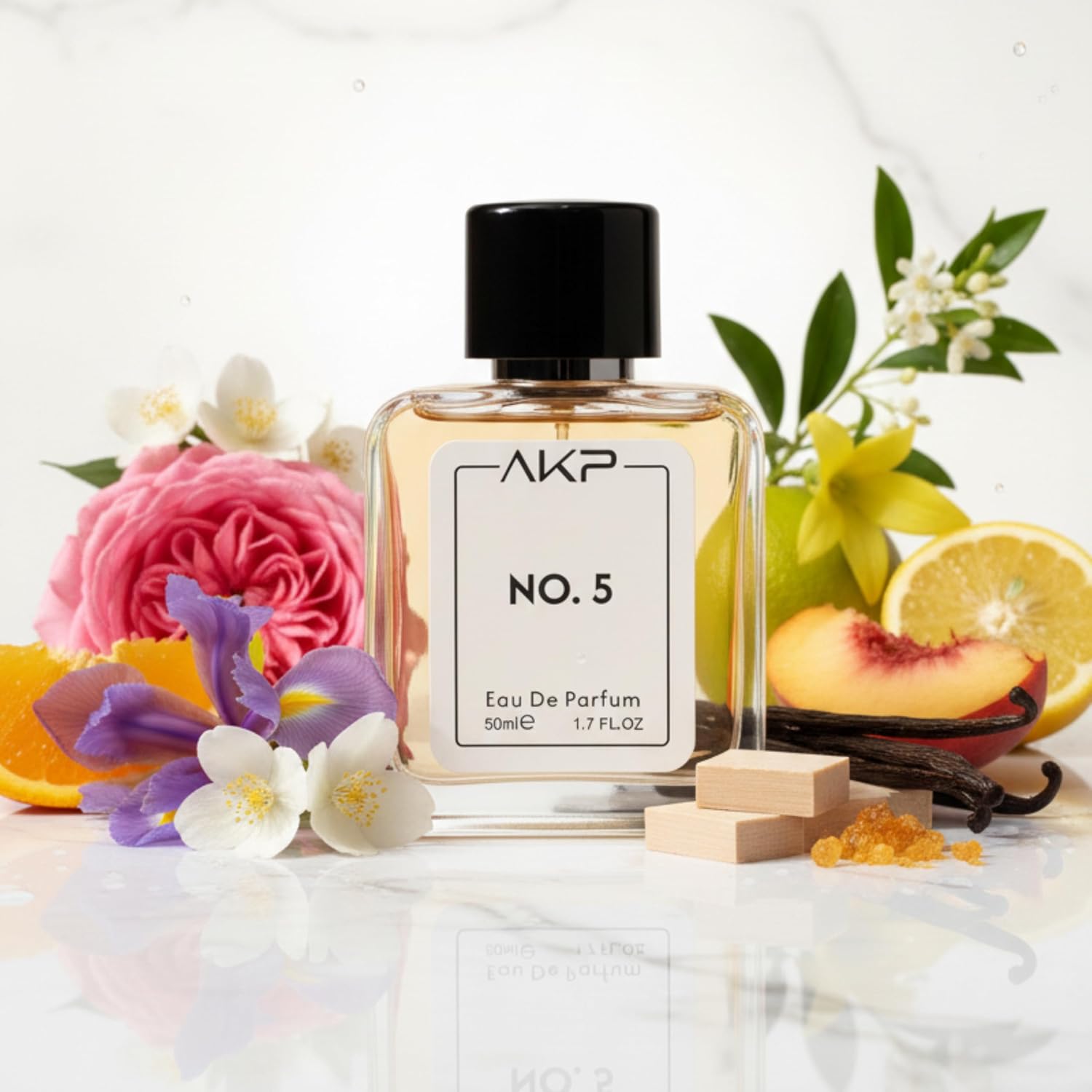 AKP No. 5 Eau De Parfum For Women 50ml Bergamot Neroli Floral Fragrance | Woody • Aldehydic • Floral • Powdery • Fresh