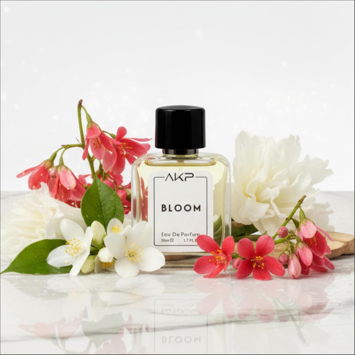 AKP Bloom Perfume for Women 50ml | Long Lasting Eau De Parfum | White Floral Tuberose Jasmine Fragrance with Bergamot, Rose, White Musk and Amber