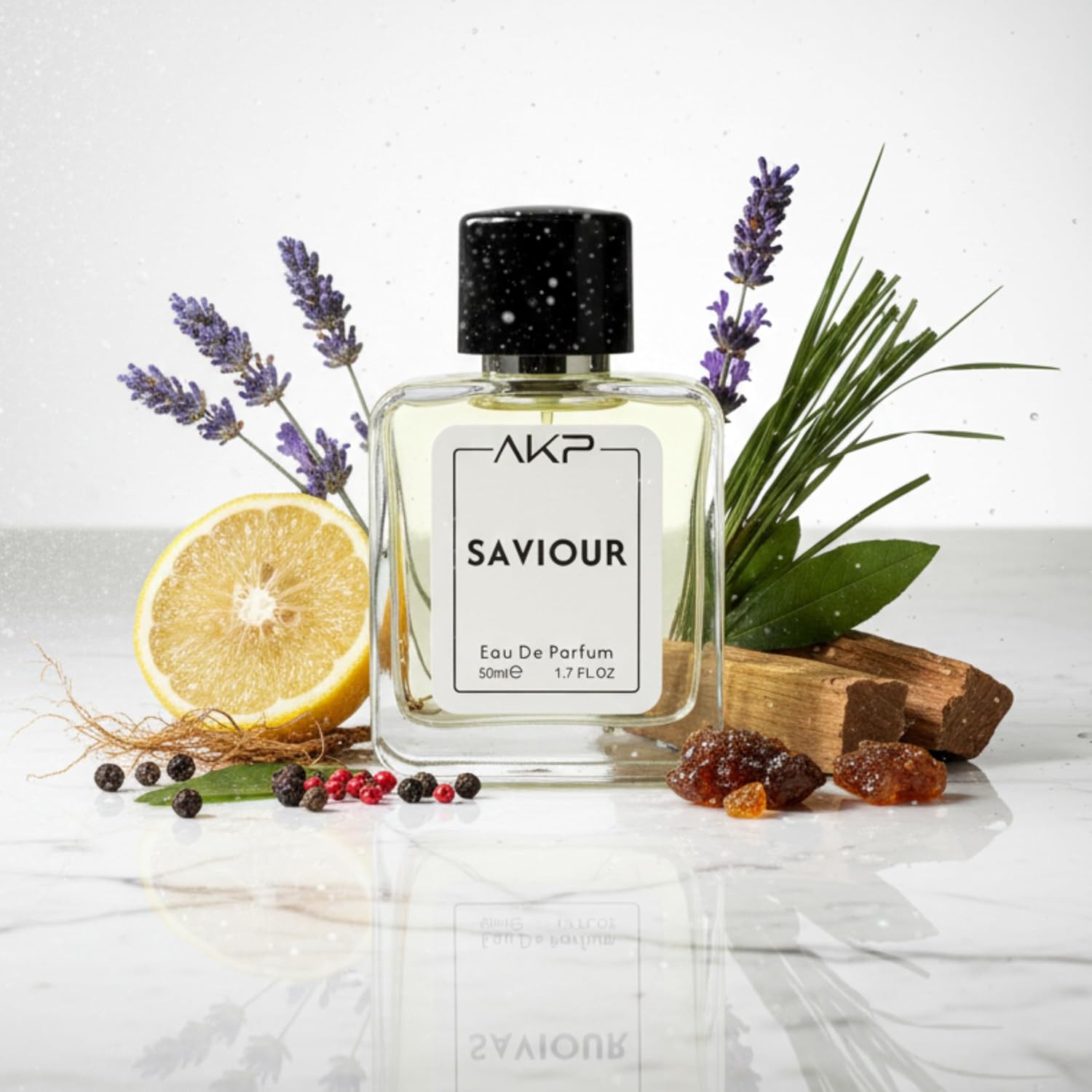 AKP Saviour Eau De Parfum For Men 50ml Aromatic Woody Citrus Fragrance