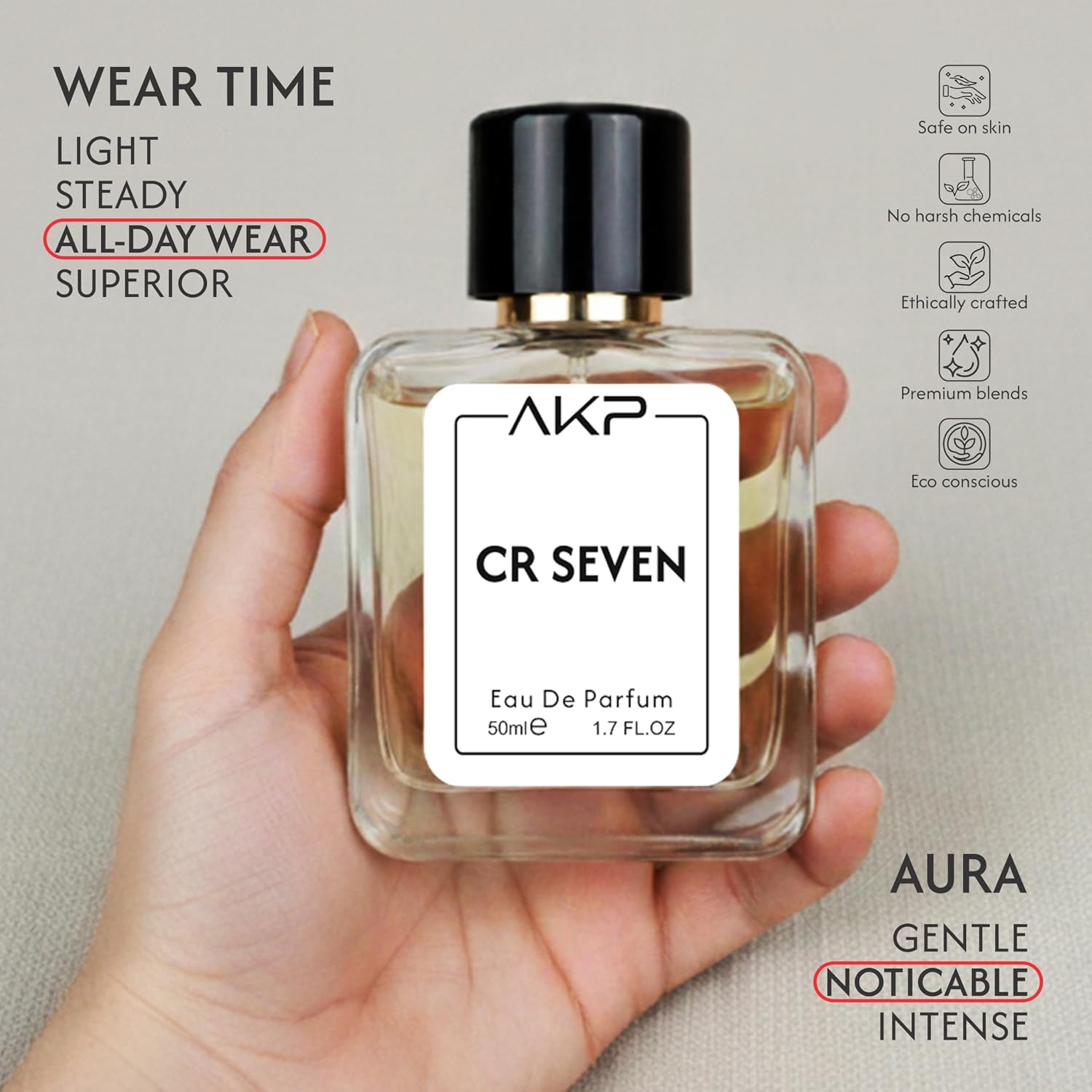 AKP CR Seven EDP For Men 50ml Warm Tobacco Spicy Aromatic Vanilla Perfume | Warm Spicy • Aromatic • Fresh Spicy • Woody