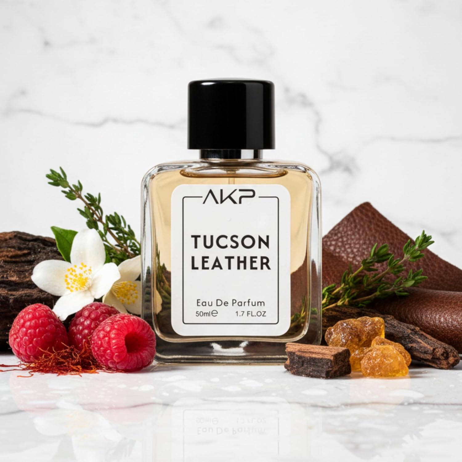 AKP Tucson Leather Eau De Parfum For Men 50ml Premium Woody Smoky Fragrance