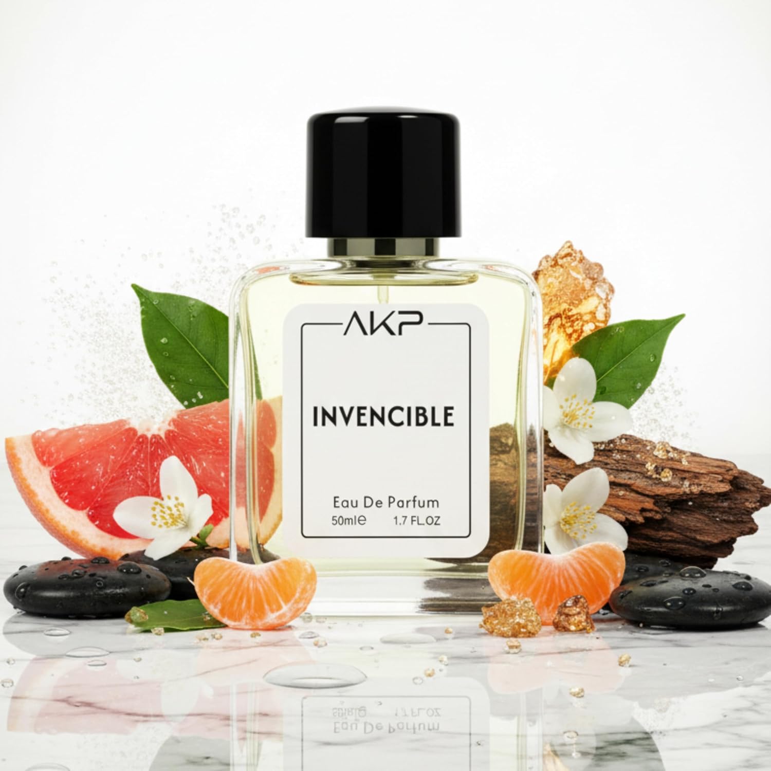 AKP Invencible Eau De Parfum For Men 50ml Citrus Marine Grapefruit Fragrance